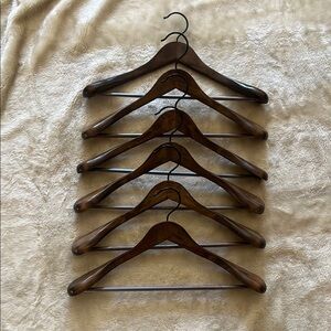 Set of 6 Wooden Hangers, High Quality